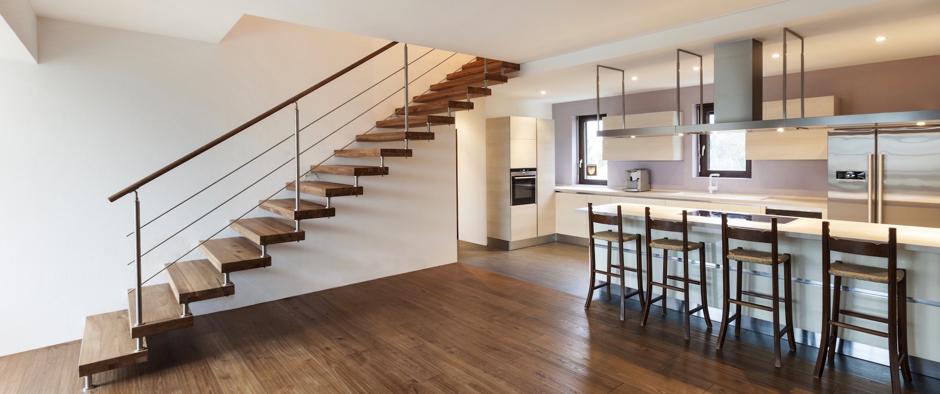 Modern kitchen stairs